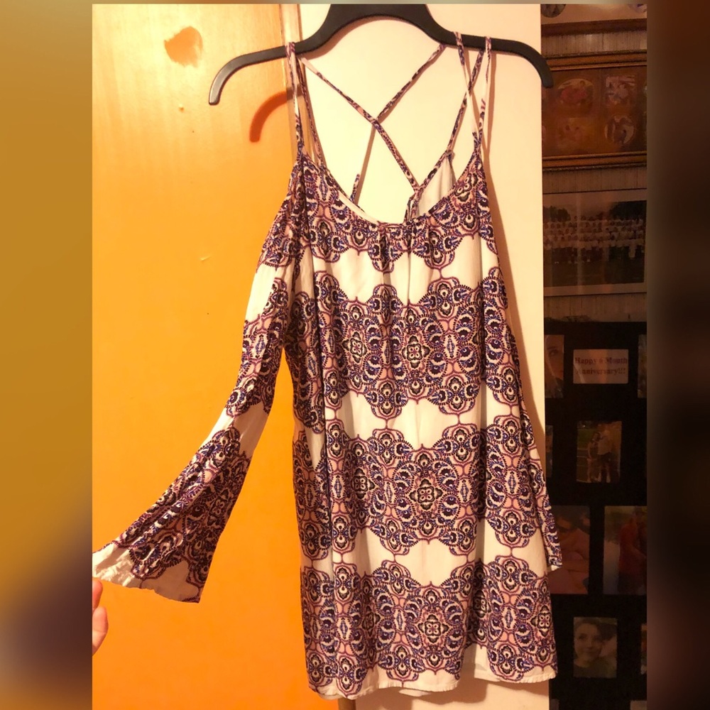 Charlotte Russe purple and white dress